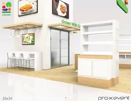 20x30 Island booth design by Pro-X Exhibits